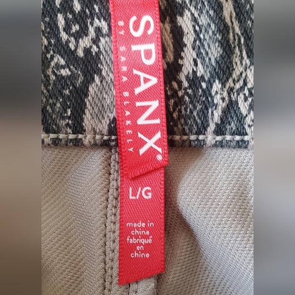 Spanx Ankle Leggings Jegging Taupe Snakeskin Style# 20018R Size Large Snake Skin - Picture 9 of 10